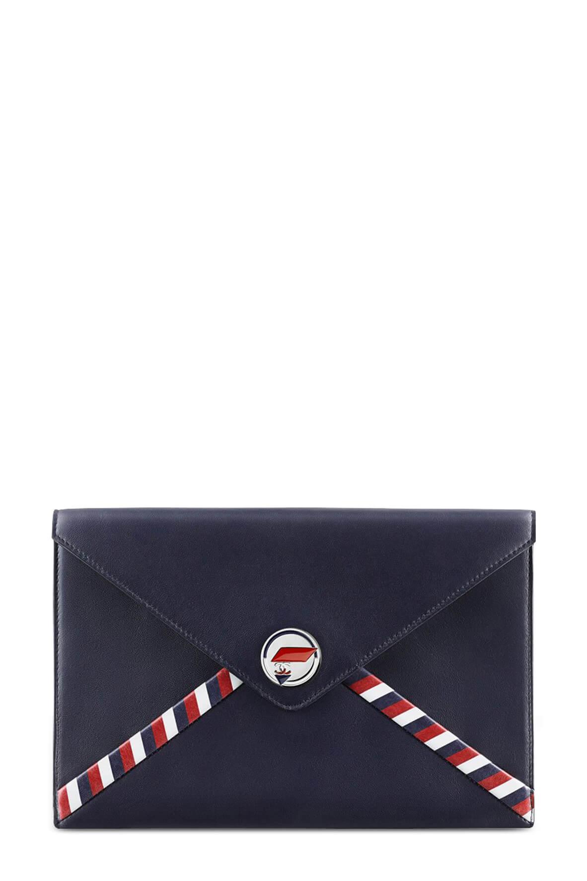 Airline Envelope Clutch Blau