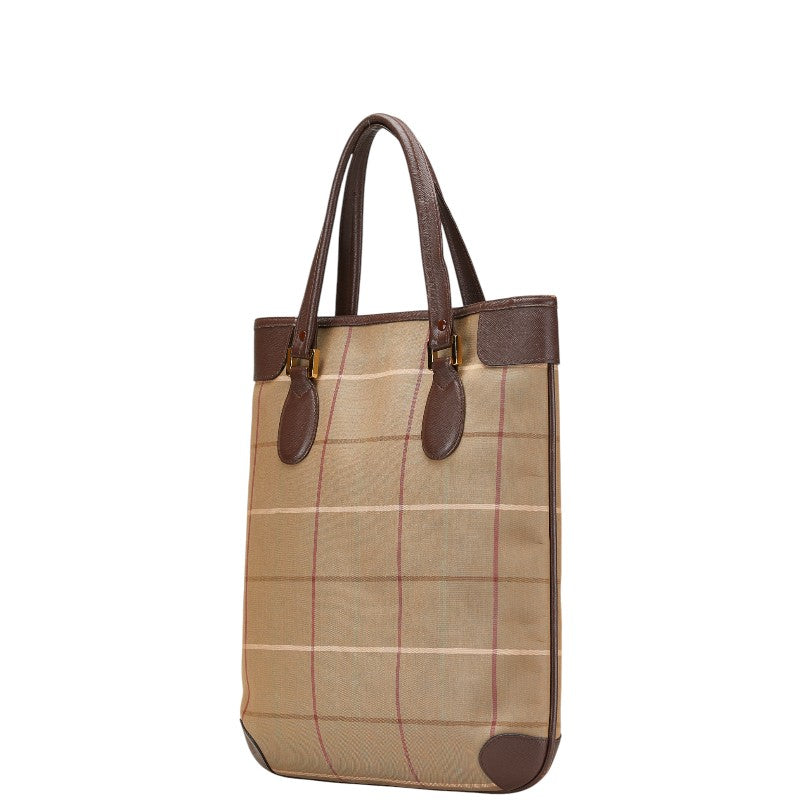 Burberry Check Canvas Leder Tragetasche