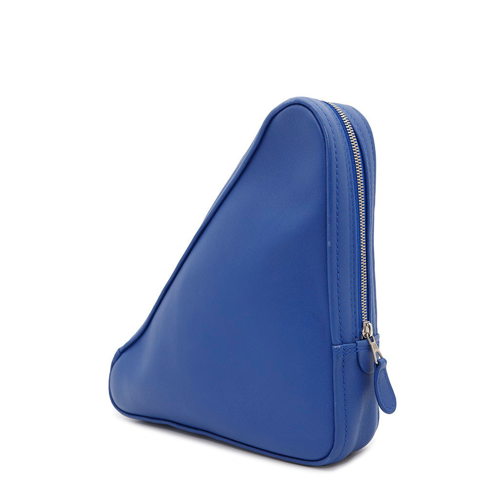 BALENCIAGA Triangle Clutch-Tasche Blaue 476976 Leder