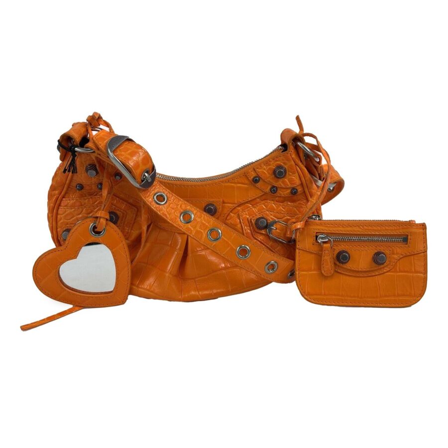 Balenciaga Shoulder Bag orange – front view