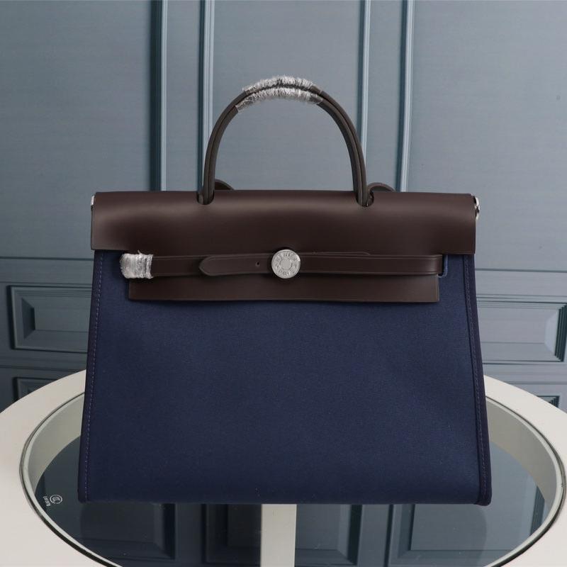 Hermes Herbag navy – front view