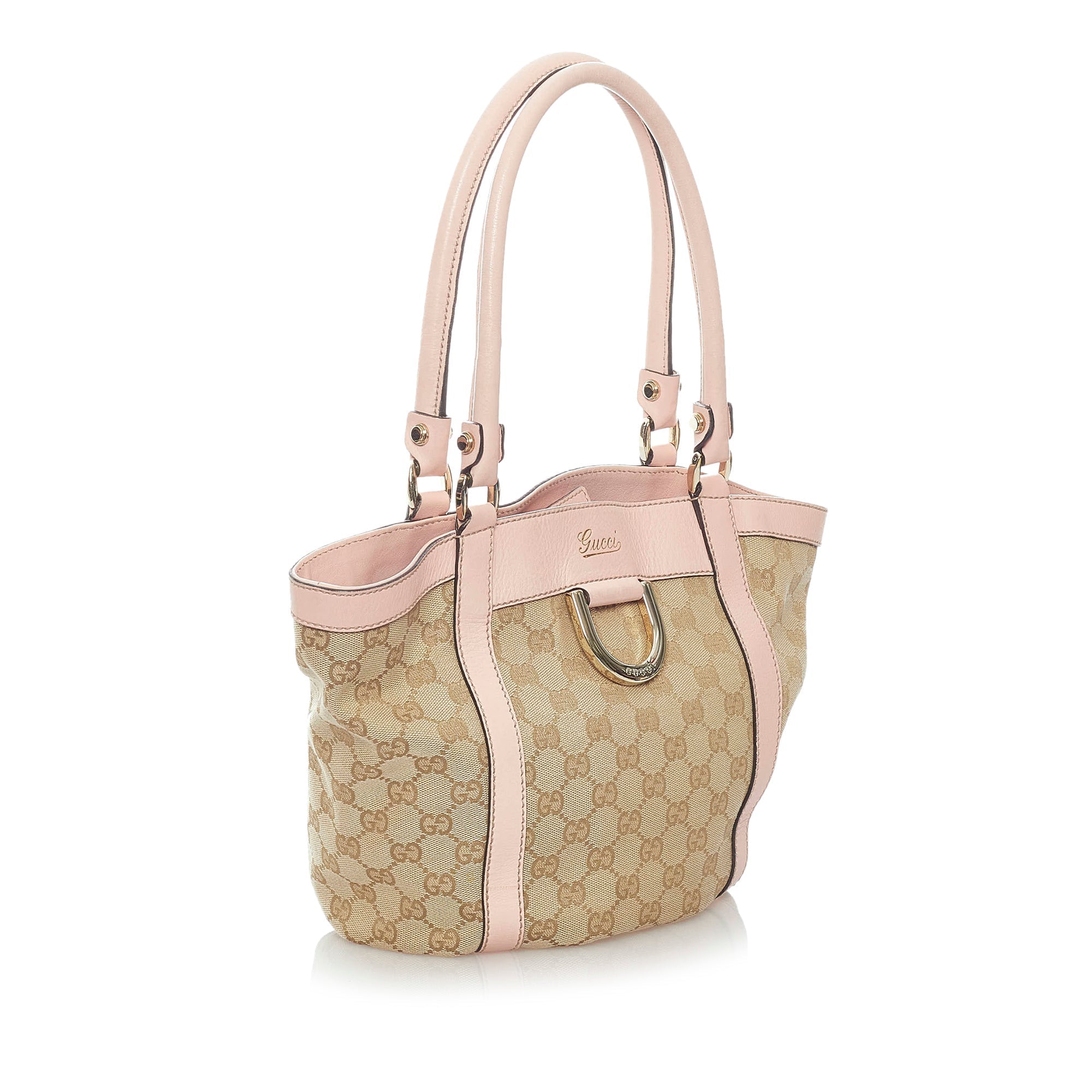 Gucci Abbey Leder Canvas Handtasche
