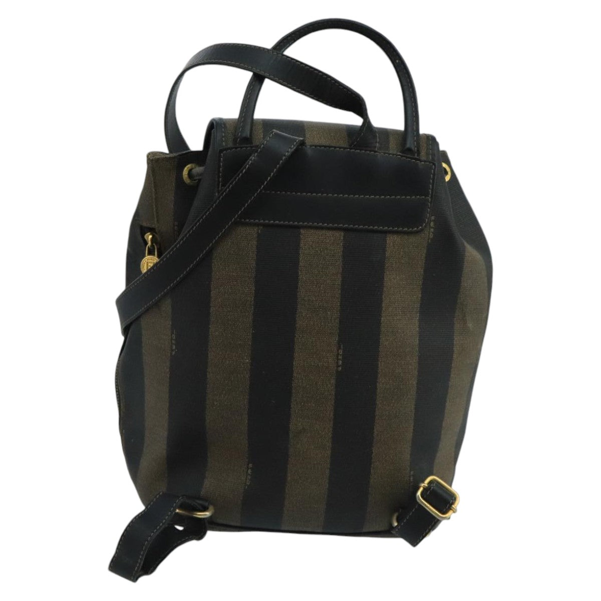 Fendi Pequin Brauner Canvas Rucksack Tasche ()