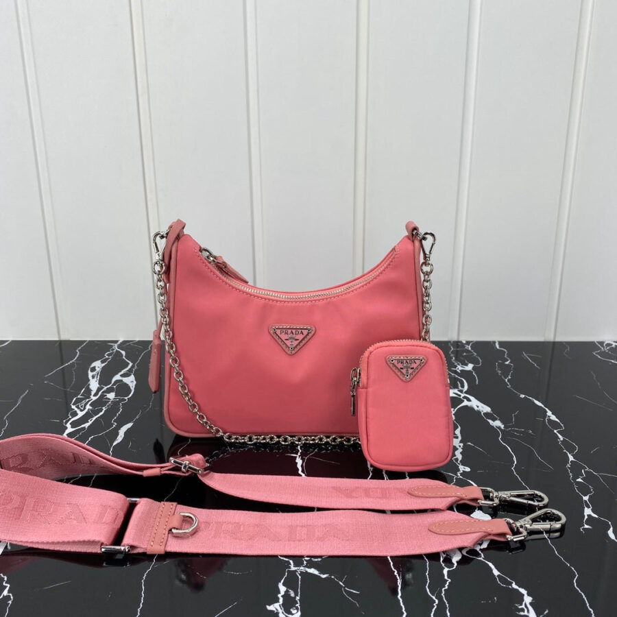 Designer Hobo pink bag – front view