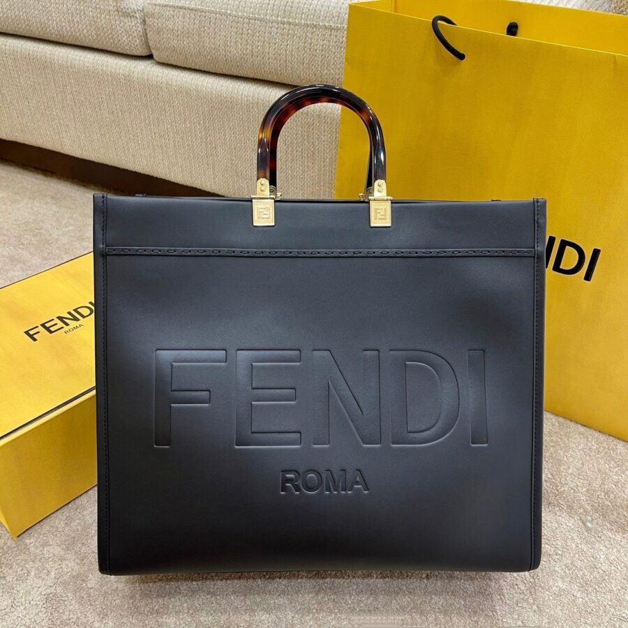 Designer Tote black bag – front view