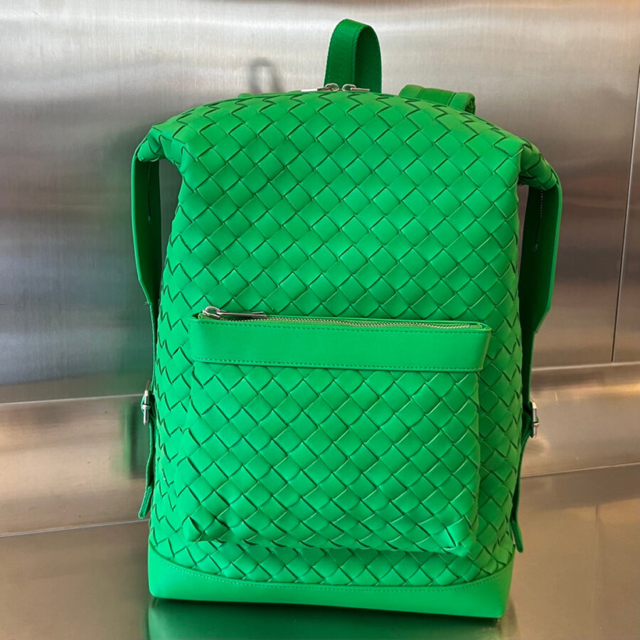 Designer Backpack green bag – front view