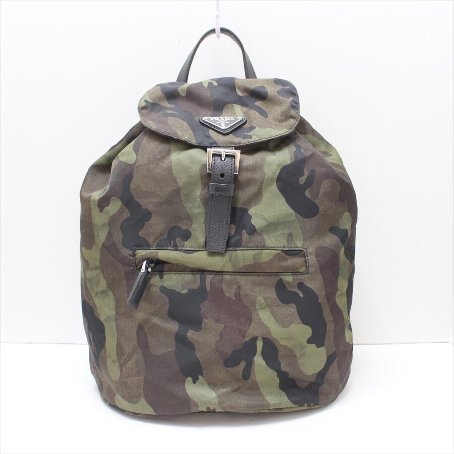 Prada Backpack black bag – front view