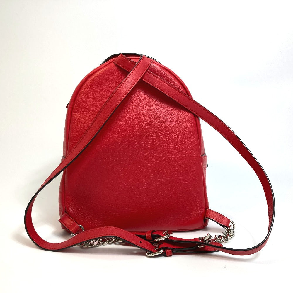 FENDI Leder Rucksack Rot Valentine limitierte Farbe Nieten Mini Rucksack Damen