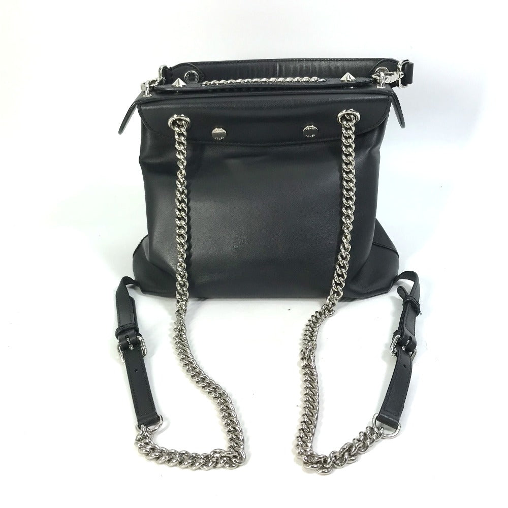 FENDI Leder Rucksack Schwarz Tasche zur Schule Damen