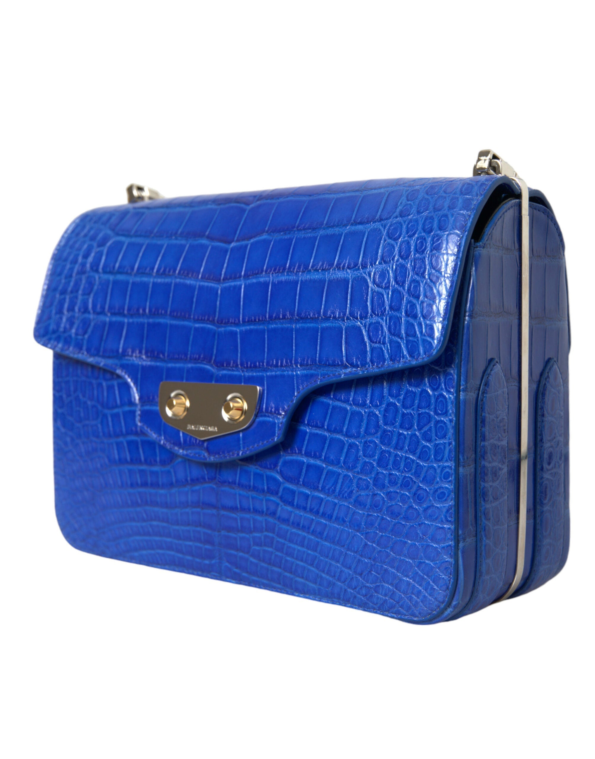 Balenciaga Blue Exotic Leather Neo Classic Small Umhängetasche