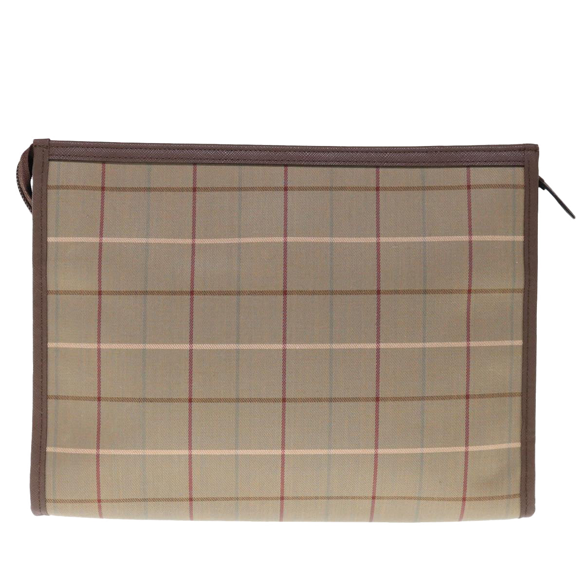 BURBERRYSs Nova Check Abendtasche Bag Canvas Braun Auth 65917
