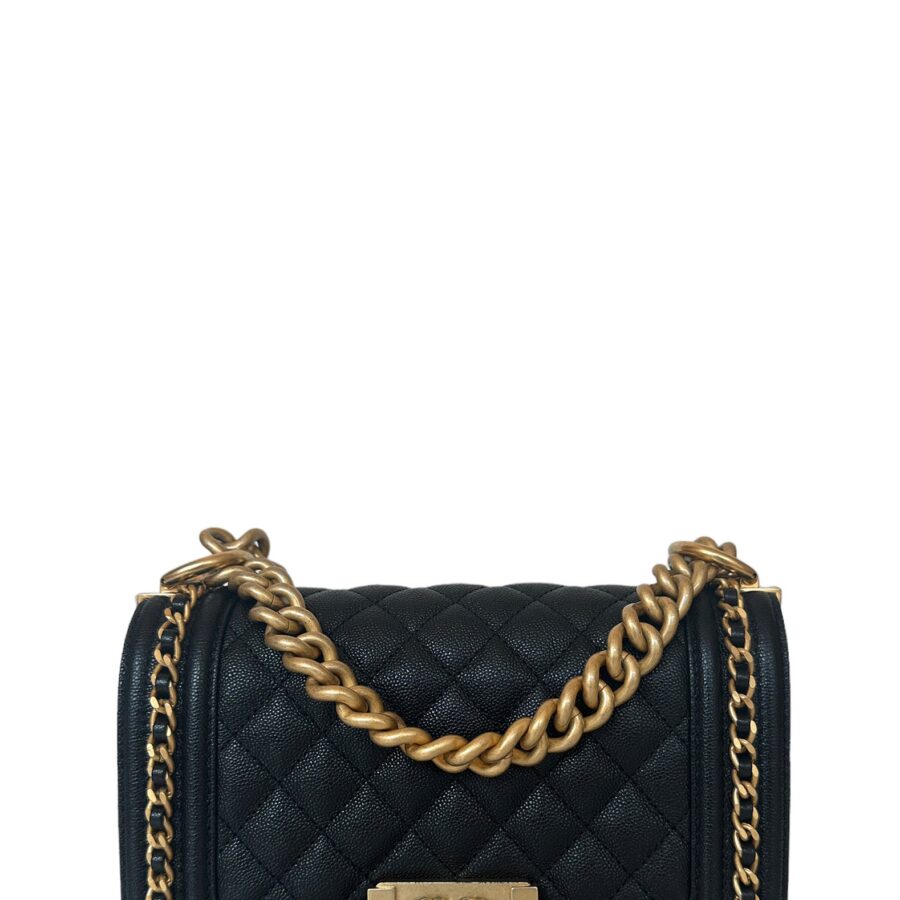 Chanel Boy black bag – front view
