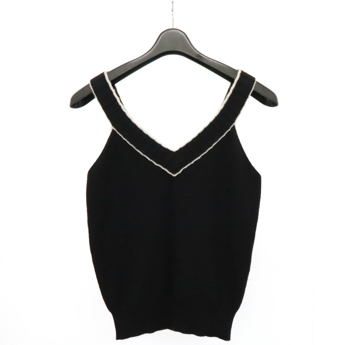 Chanel 100% Cashmere Coco Mark Knit Sleeveless Top 02P Classic Flap Shopper