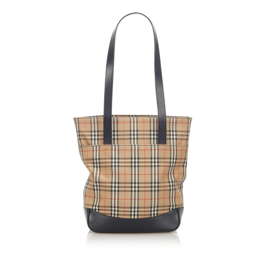 Burberry Haymarket Check Canvas Tote Bag | Studio Nafay