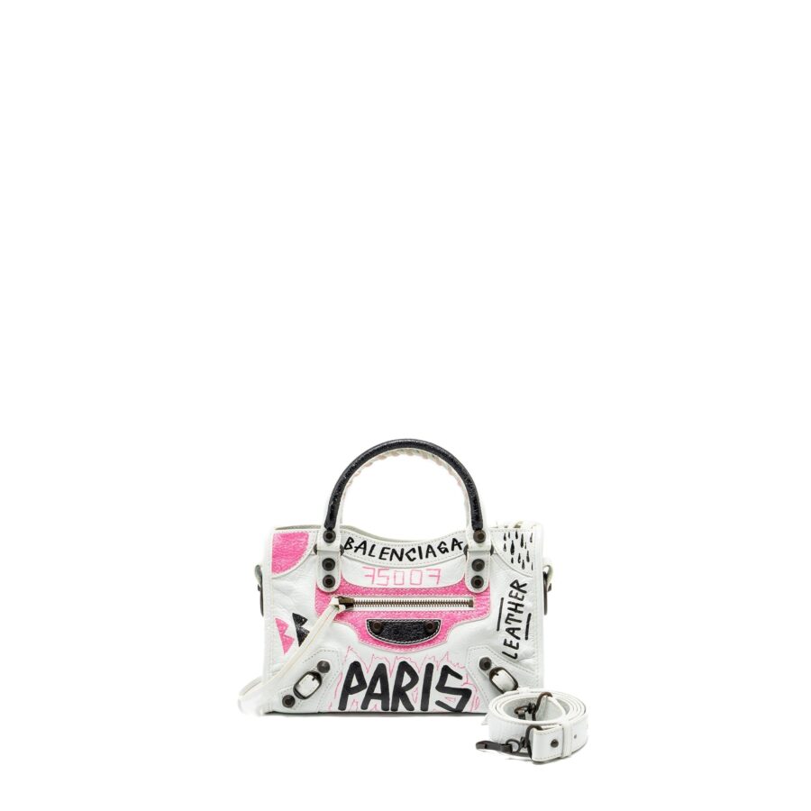 Balenciaga City white bag – front view