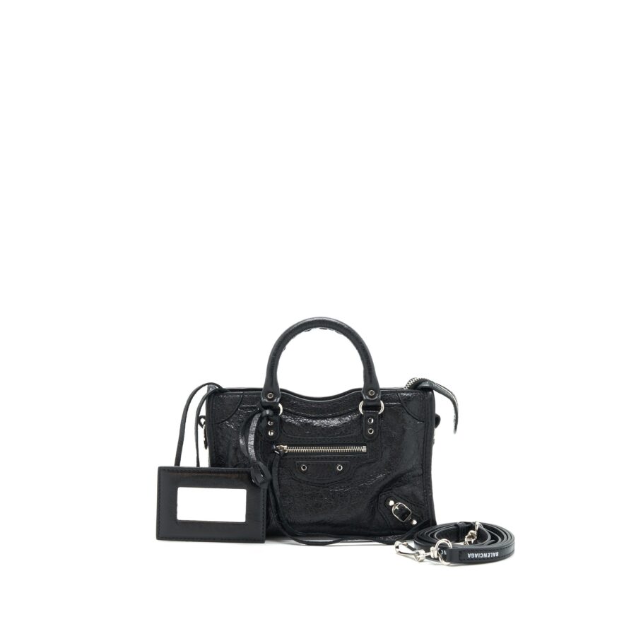 Balenciaga City black bag – front view