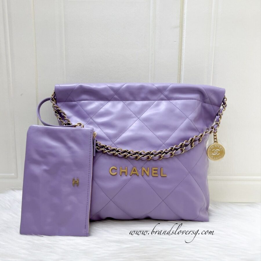 Chanel Hobo lilac bag – front view