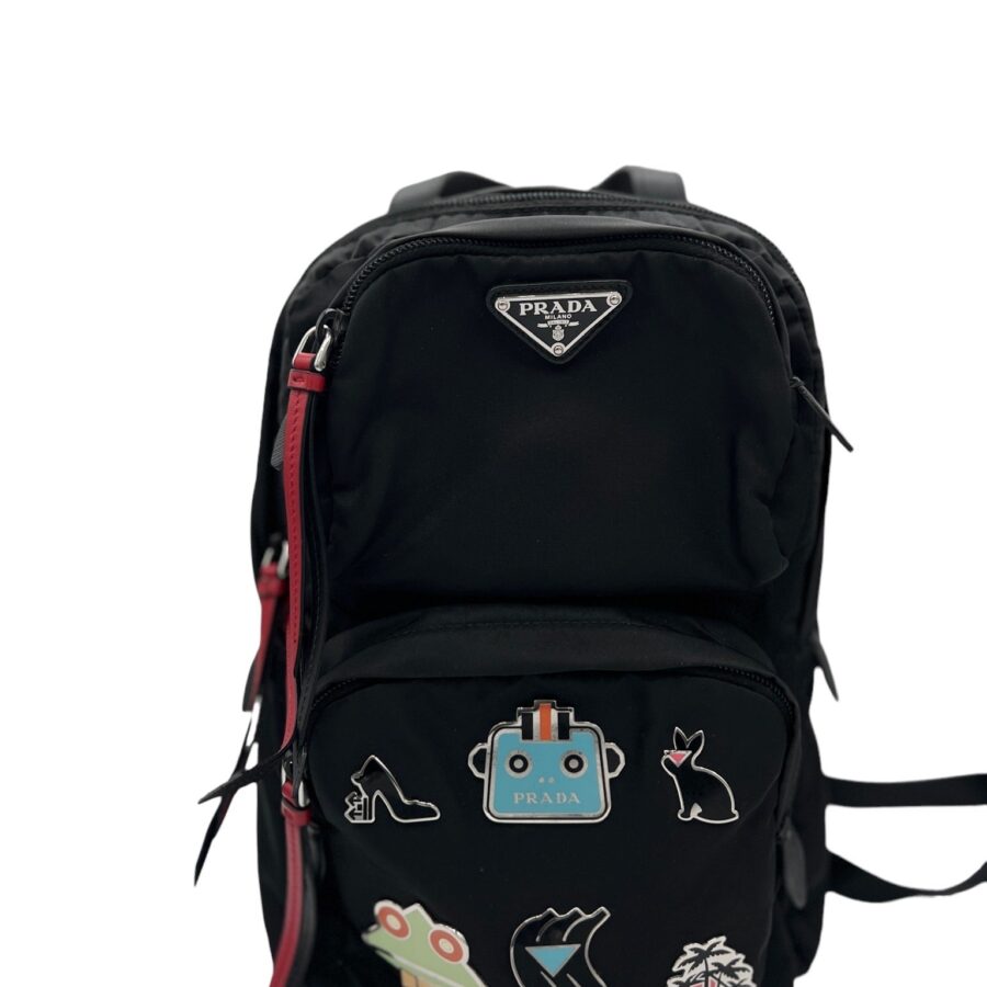 Designer Backpack black bag – front view