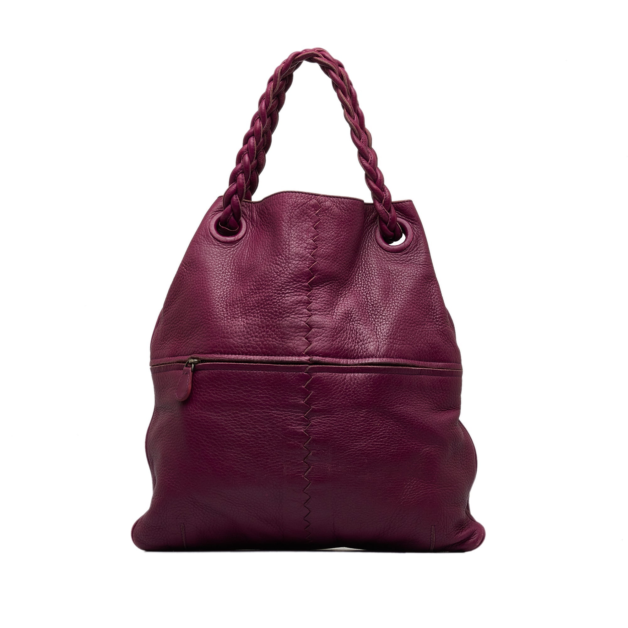Lila Bottega Veneta Leder Julie Tragetasche