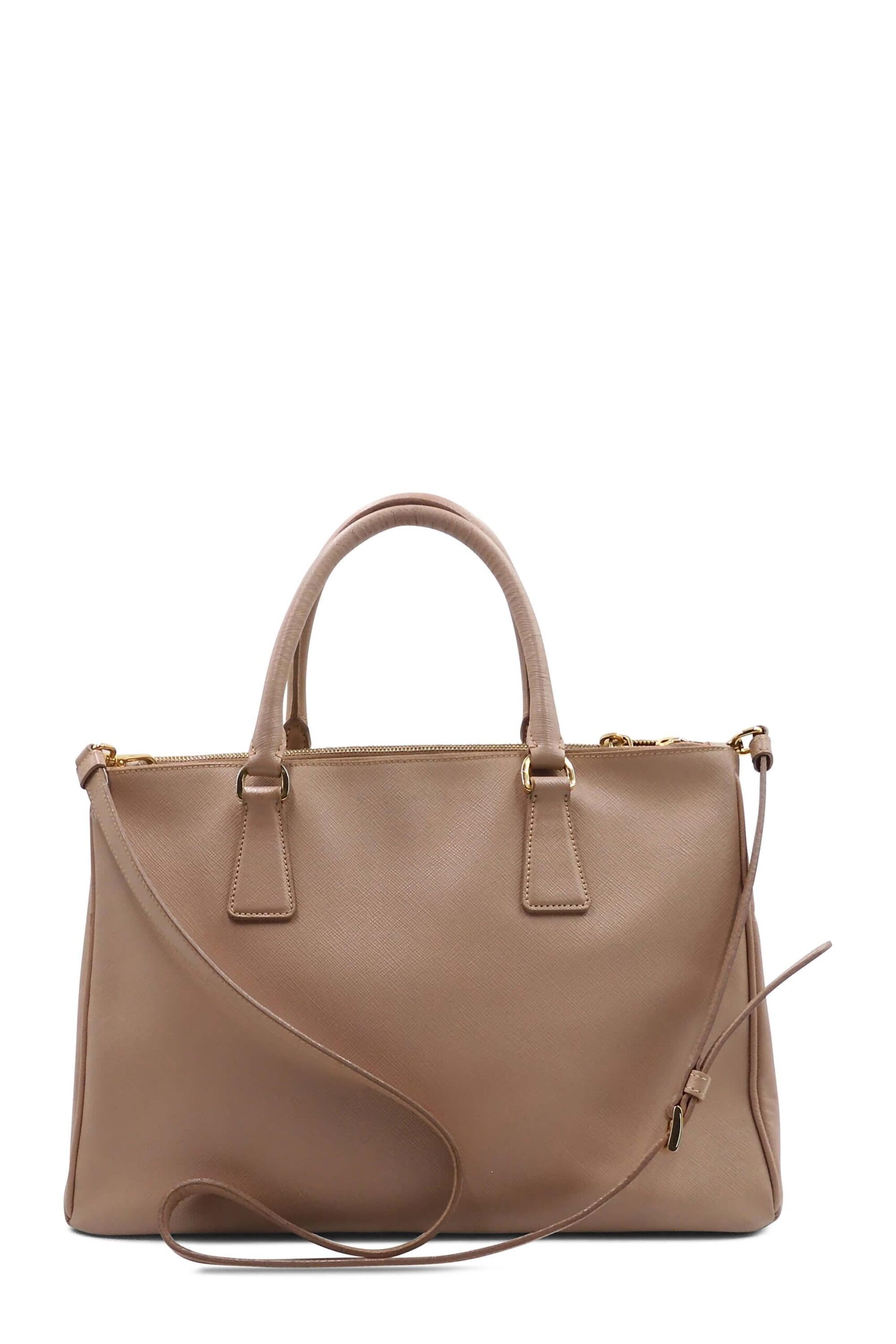 Medium Saffiano Lux Double Zip Shopper