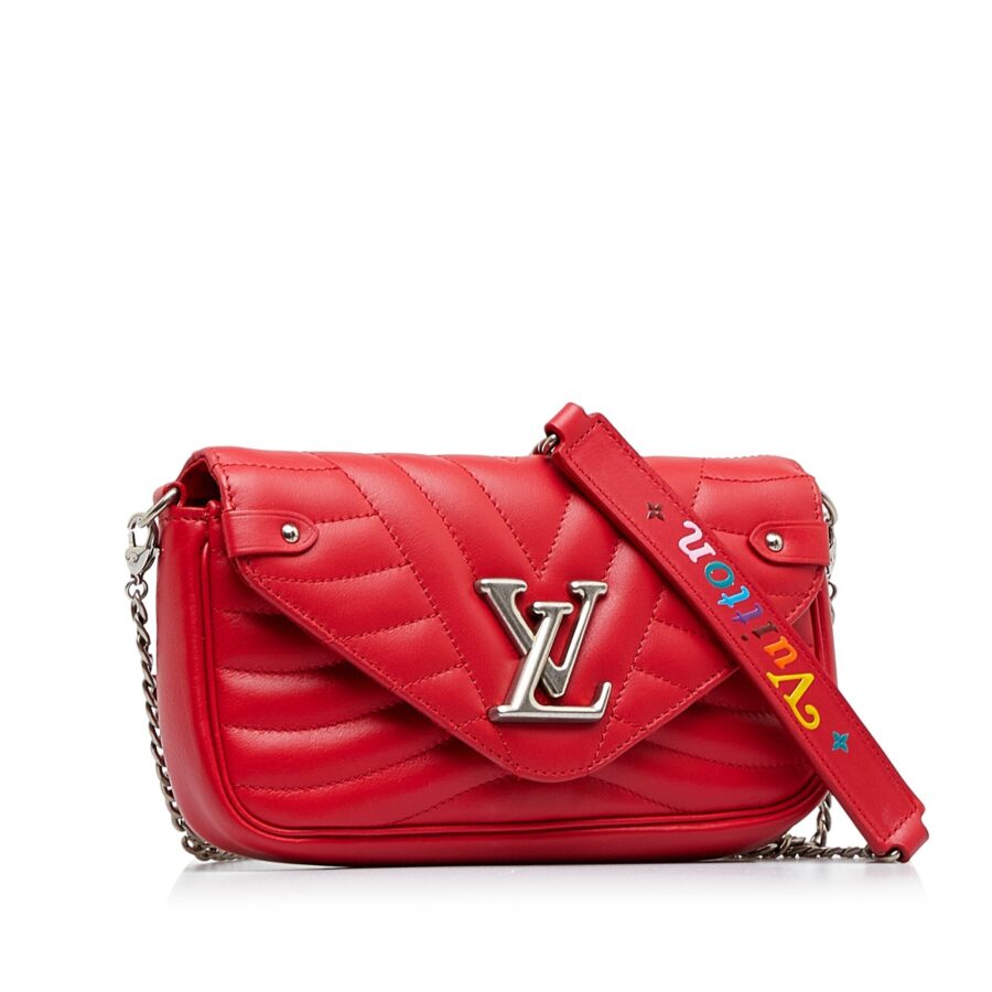 Red Louis Vuitton New Wave Chain Pochette Crossbody Bag | Studio Nafay