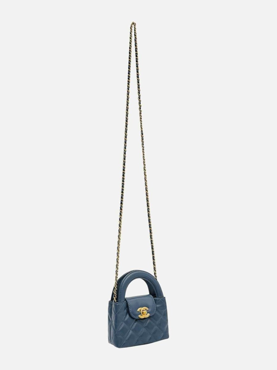 Chanel Kelly Gesteppt Blau Handtasche